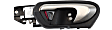 Front, Driver and Passenger Side Black bezel with silver lever Interior Door Handle, Coupe