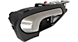 Front, Driver and Passenger Side Black bezel with silver lever Interior Door Handle, Coupe
