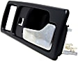 Front, Driver and Passenger Side Interior Door Handles, Dark blue bezel with chrome lever, With Door Lock Hole, Coupe, USA Built Vehicle, With Power Door Locks