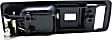 Front, Driver and Passenger Side Interior Door Handles, Dark blue bezel with chrome lever, With Door Lock Hole, Coupe, USA Built Vehicle, With Power Door Locks