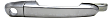 2007 Hyundai Accent - Front, Driver and Passenger Side Chrome Exterior Door Handle, With Key Hole