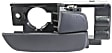 Front, Driver and Passenger Side Interior Door Handles, Gray, With door lock button