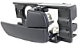 Front, Driver and Passenger Side Interior Door Handles, Gray, With door lock button