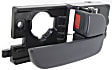 Front, Driver and Passenger Side Interior Door Handles, Gray, With door lock button