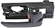 Front, Driver and Passenger Side Interior Door Handles, Gray, With door lock button