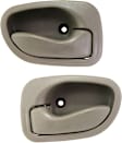 Front or Rear, Driver and Passenger Side Interior Door Handles, Beige, Without Door Lock Hole