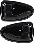 2002 Hyundai Accent - Front or Rear, Driver and Passenger Side Black Interior Door Handle,