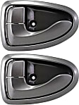 2002 Hyundai Accent L - Front And Rear, Driver Side Gray Interior Door Handle,