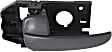 2001-2006 Hyundai Elantra - Front and Rear, Driver and Passenger Side Interior Door Handles, Gray, With door lock button