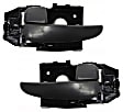 Front, Driver and Passenger Side Interior Door Handles, Gray, With door lock button