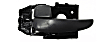 Front, Driver and Passenger Side Interior Door Handles, Gray, With door lock button