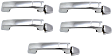 2006-2010 Hummer H3 - Front and Rear, Driver and Passenger Side Exterior Door Handle, Chrome, Without Key Hole