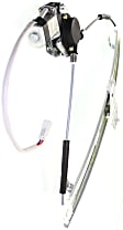 Front and Rear, Passenger Side Window Regulators, Power, With Motor