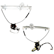 2004 Honda Civic - Coupe Front, Driver and Passenger Side Power Window Regulator, With Motor, 2-Door, Except Si Model