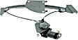 Front, Driver and Passenger Side Power Window Regulator, With Motor