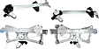 Sedan Front and Rear, Driver and Passenger Side Power Window Regulator, With Motor