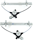 Front, Driver and Passenger Side Power Window Regulator, With Motor