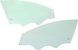 Front, Driver and Passenger Side Door Glasses, Green Tint, Replaces NAGS No. FD24681 GTNN, FD24682 GTNN