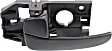 Front and Rear, Driver and Passenger Side Interior Door Handles, Black, With door lock button
