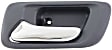 Rear, Driver and Passenger Side Interior Door Handles, Gray bezel with chrome lever, Without Door Lock Hole