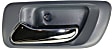 Rear, Driver and Passenger Side Interior Door Handles, Blue bezel with chrome lever, Without Door Lock Hole
