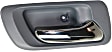 Rear, Driver and Passenger Side Interior Door Handles, Blue bezel with chrome lever, Without Door Lock Hole