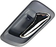Rear, Driver and Passenger Side Interior Door Handles, Blue bezel with chrome lever, Without Door Lock Hole