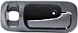 Rear, Driver and Passenger Side Interior Door Handles, Gray, With Door Lock Hole