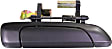 Front and Rear, Passenger Side Exterior Door Handles, Smooth Black, Front Passenger Side - With Key Hole; Rear Passenger Side - Without Key Hole