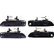 Front and Rear, Driver and Passenger Side Exterior Door Handles, Smooth Black, Front Driver and Passenger Side - With Key Hole; Rear Driver and Passenger Side - Without Key Hole
