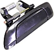 Front and Rear, Driver and Passenger Side Exterior Door Handles, Smooth Black, Front Driver and Passenger Side - With Key Hole; Rear Driver and Passenger Side - Without Key Hole