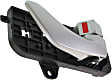 Front and Rear, Driver and Passenger Side Interior Door Handles, Silver, with Door Lock Button, Sedan