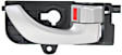 Front and Rear, Driver and Passenger Side Interior Door Handles, Silver, with Door Lock Button, Sedan