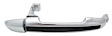 Rear, Driver and Passenger Side Chrome Exterior Door Handle, Without Key Hole, Sedan