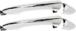 Rear, Driver and Passenger Side Chrome Exterior Door Handle, Without Key Hole