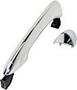 Rear, Driver and Passenger Side Chrome Exterior Door Handle, Without Key Hole