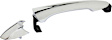 Rear, Driver and Passenger Side Chrome Exterior Door Handle, Without Key Hole