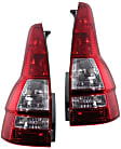 Driver and Passenger Side Tail Lights, Without bulb(s), Halogen