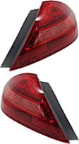 Driver and Passenger Side Halogen Tail Light, Without bulb(s), OE Replacement