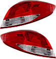 Driver and Passenger Side Tail Lights, with Bulbs, Halogen, For Models With Factory Halogen Tail Lights