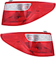 Driver and Passenger Side, Outer Halogen Tail Light, With bulb(s), OE Replacement