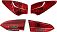 Driver and Passenger Side, Inner and Outer Halogen Tail Light, With bulb(s), OE Replacement