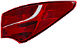 Driver and Passenger Side, Inner and Outer Halogen Tail Light, With bulb(s), OE Replacement