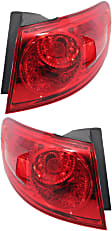 Driver and Passenger Side, Outer Halogen Tail Light, With bulb(s), OE Replacement