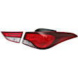 Passenger Side, Inner and Outer Halogen/LED Combo Tail Light, With bulb(s), OE Replacement