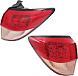 Driver and Passenger Side, Outer Tail Lights, without Bulb, Halogen, Mounts on Body