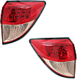 Driver and Passenger Side, Outer Tail Lights, without Bulb, Halogen, Mounts on Body, CAPA Certified