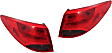Driver and Passenger Side, Outer Halogen Tail Light, With bulb(s), OE Replacement