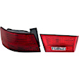 Driver Side, Inner And Outer Halogen Tail Light, With bulb(s), OE Replacement