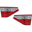 Driver and Passenger Side, Inner Tail Lights, with Bulbs, Halogen, Mounts on Liftgate
